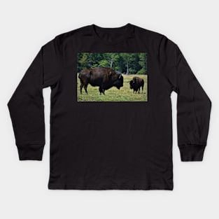 Buffalo's in Prince Edward Island Kids Long Sleeve T-Shirt